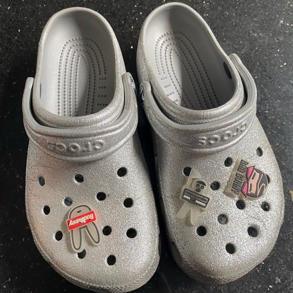 Silver crocs